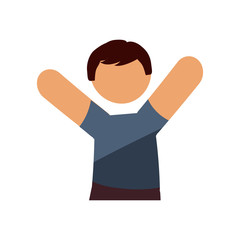 Young Boy draw icon vector illustration graphic design