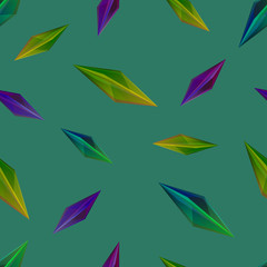 Fototapeta na wymiar Abstract crystal seamless pattern.