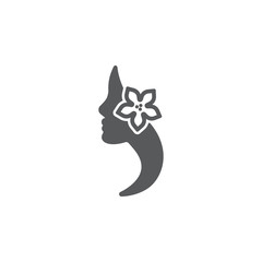 beauty woman icon. spa vector illustration