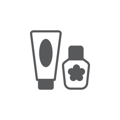 beauty care cream tube icon. spa vector illustration