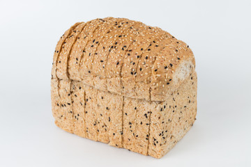 isolate slice whole wheat bread