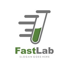 unique and creative logo lab innovation vector