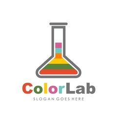 unique and creative logo lab innovation vector