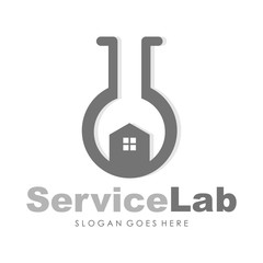 unique and creative logo lab innovation vector