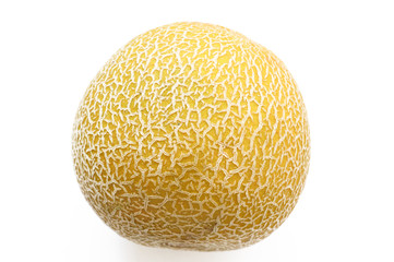 cantaloupe isolated on white