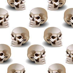 Graphic skull with fearful smile