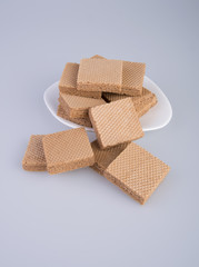 wafer or wafer biscuit on the background.