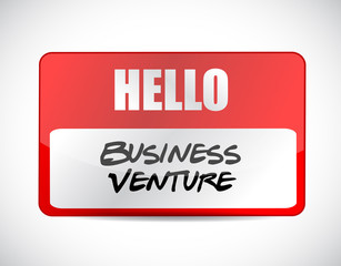 business venture name tag sign concept