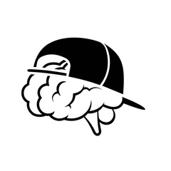 Brain in modern cap