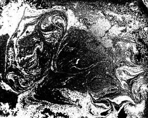 Black and white liquid texture, watercolor hand drawn marbling illustration, abstract background
