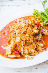 Spicy oyster salad