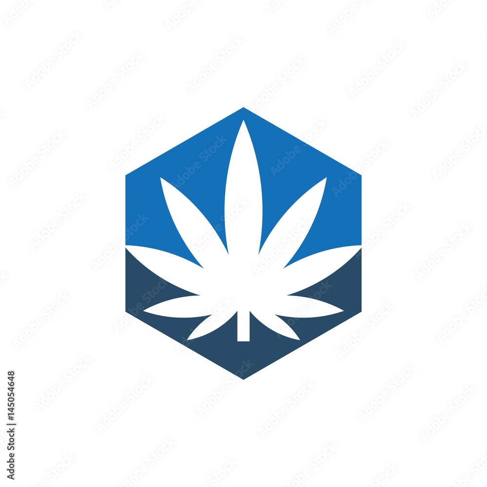 Poster marijuana logo vector.