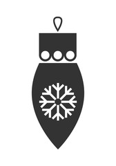 Christmas toy, symbol, black flat icon. Illustration