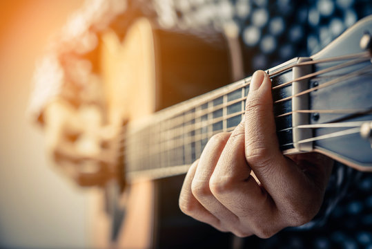 Hand Play Acoustic Fingerstyle Guitar.