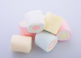 marshmallows or marshmallows candy on the background.