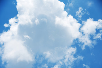 cloud and blue sky at sunny day.