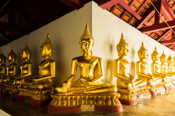 2 sides of light and shadow wtih buddha statues