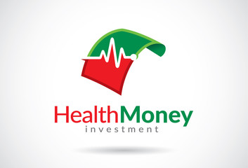 Fototapeta premium Health Money Logo Template Design Vector, Emblem, Design Concept, Creative Symbol, Icon