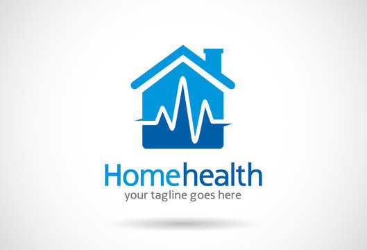 Home Health Logo Template Design Vector, Emblem, Design Concept, Creative Symbol, Icon