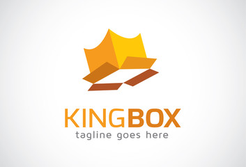 King Box Logo Template Design Vector, Emblem, Design Concept, Creative Symbol, Icon