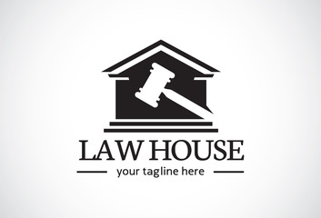 Fototapeta na wymiar Law House Logo Template Design Vector, Emblem, Design Concept, Creative Symbol, Icon