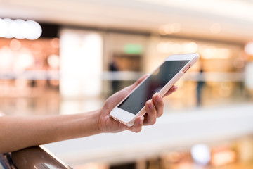 Woman Hand holding cellphone