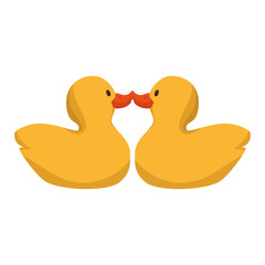 plastic little ducky toy vector illustration design