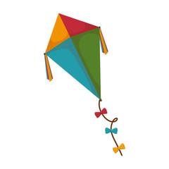 kite flying toy icon vector illustration design