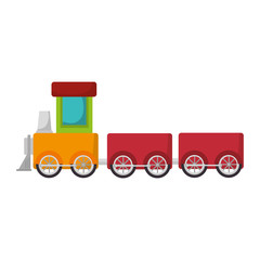 Naklejka premium cute train toy icon vector illustration design
