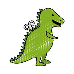 t-rex dinosaur toy icon vector illustration design