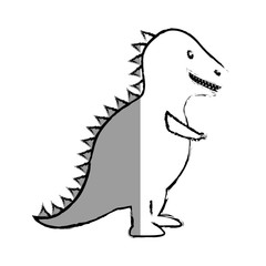t-rex dinosaur toy icon vector illustration design