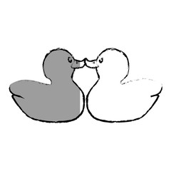 plastic little ducky toy vector illustration design