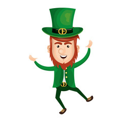 irish elf character comic vector illustration design