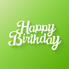 Happy Birthday beautiful 3d lettering design