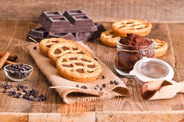 Chocolate tart. 