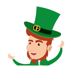 irish elf character comic vector illustration design