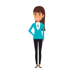 businesswoman avatar character icon vector illustration design