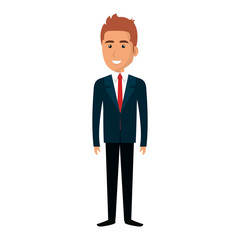 Obraz premium businessman avatar character icon vector illustration design