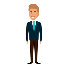 businessman avatar character icon vector illustration design