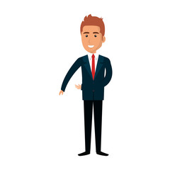 businessman avatar character icon vector illustration design