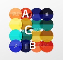 Circle modern geometry infographic background