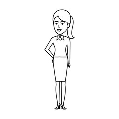 businesswoman avatar character icon vector illustration design