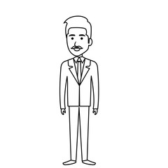 businessman avatar character icon vector illustration design