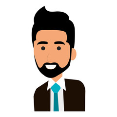 businessman avatar character icon vector illustration design