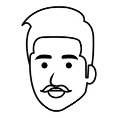 young man avatar character vector illustration design