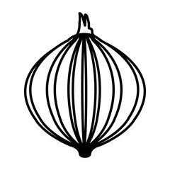 fresh onion vegetable icon vector illustration design
