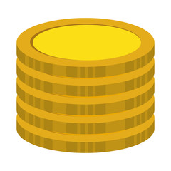 coins treasure isolated icon vector illustration design