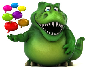 Fun dinosaur - 3D Illustration