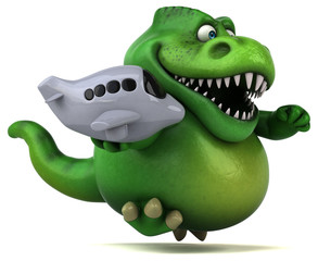 Fun dinosaur - 3D Illustration