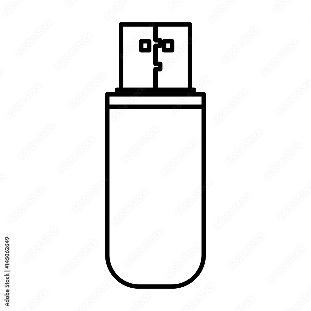 Poster usb memory isolated icon vector illustration design